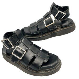 No Boundaries Vintage Y2K Women 6 Black Fisherman Sandals Chunky Platform Grunge